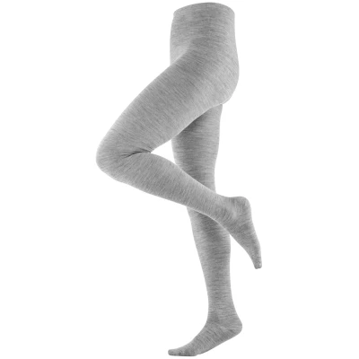 LIVING CRAFTS - Damen Strumpfhose - Grau (72% Bio-Wolle; 26% Bio-Baumwolle; 2% Elasthan), Nachhaltige Mode, Bio Bekleidung