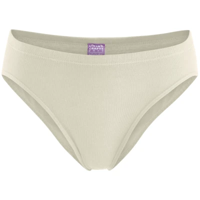 LIVING CRAFTS - Damen Tanga-Slip - Beige (100% Bio-Baumwolle), Nachhaltige Mode, Bio Bekleidung