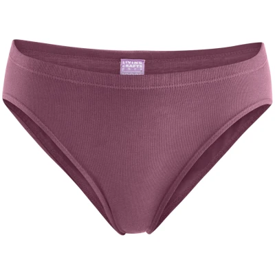 LIVING CRAFTS - Damen Tanga-Slip - Rot (100% Bio-Baumwolle), Nachhaltige Mode, Bio Bekleidung