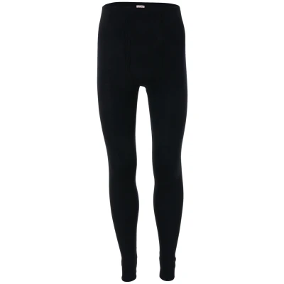 LIVING CRAFTS - Herren Lange Unterhose - Schwarz (70% Bio-Wolle; 30% Seide), Nachhaltige Mode, Bio Bekleidung
