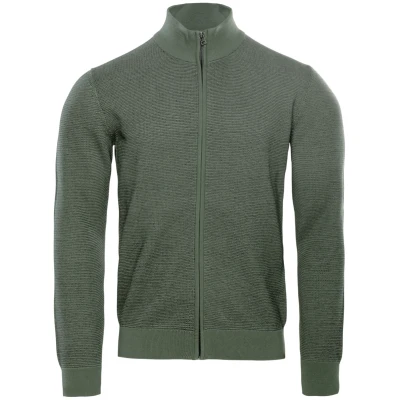 LIVING CRAFTS - Herren Strickjacke - Grün (100% Bio-Baumwolle), Nachhaltige Mode, Bio Bekleidung