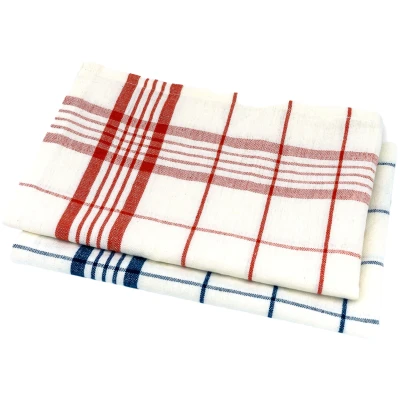 LIVING CRAFTS - Home Geschirrtücher, 2er-Pack - Gemustert (50% Bio-Baumwolle; 50% Leinen), Nachhaltige Mode, Bio Bekleidung