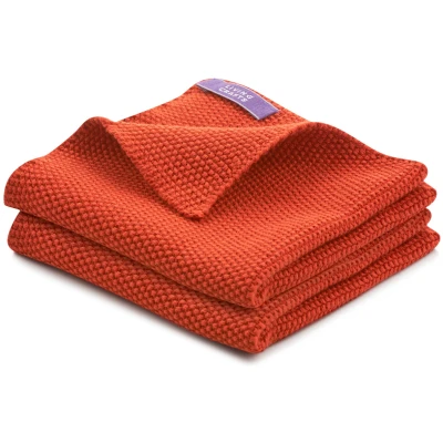 LIVING CRAFTS - Home Spültücher, 2er-Pack - Rot (100% Bio-Baumwolle), Nachhaltige Mode, Bio Bekleidung