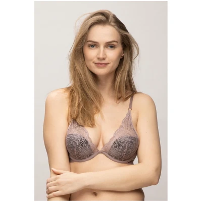 LOVJOI Damen vegan Bh Silver Lace Wine Soft Lilac