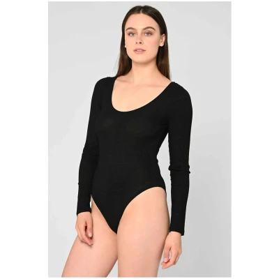 LOVJOI Damen vegan Body Salmona Schwarz