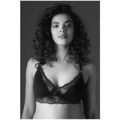 LOVJOI Damen vegan Bralette Stipa Schwarz