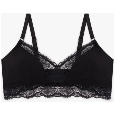 LOVJOI Damen vegan Bralette Stipa Schwarz