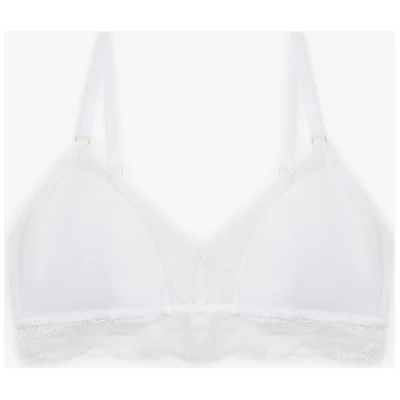 LOVJOI Damen vegan Bralette Stipa Weiß
