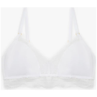 LOVJOI Damen vegan Bralette Stipa Weiß