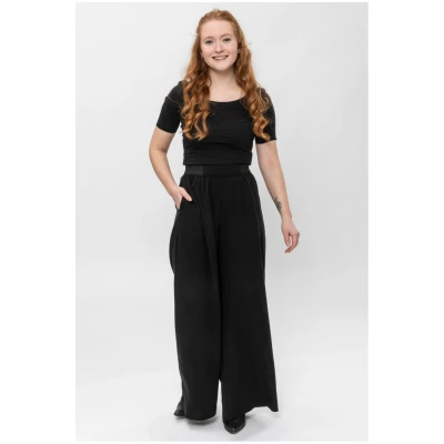 LOVJOI Damen vegan Culotte Sandrose Schwarz