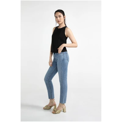 LOVJOI Damen vegan Jeans Pauleena Authentic Blau