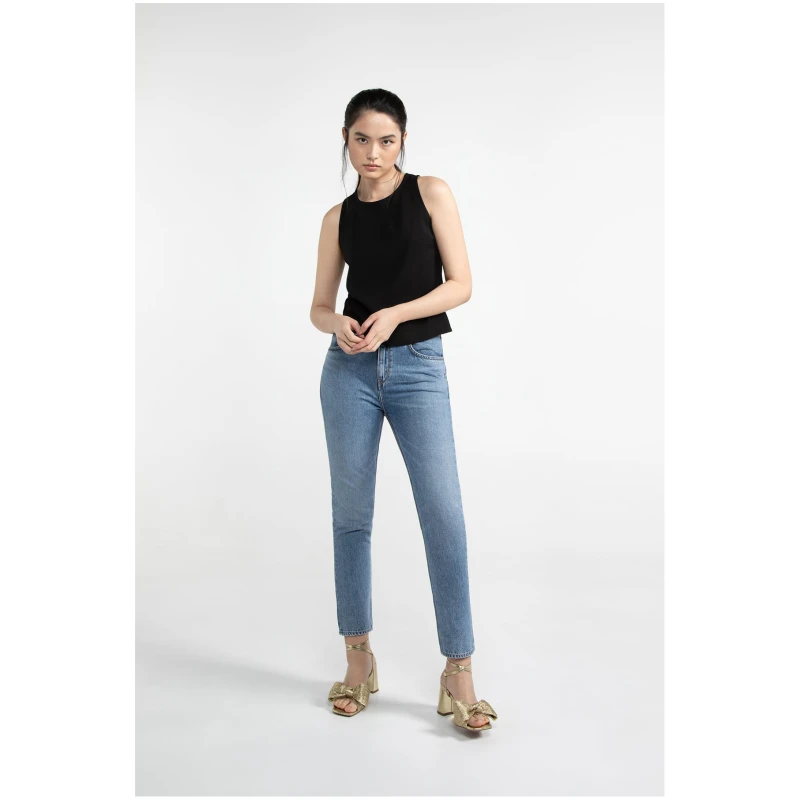 LOVJOI Damen vegan Jeans Pauleena Authentic Blau