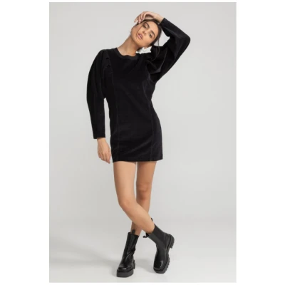 LOVJOI Damen vegan Kleid Aminea Schwarz