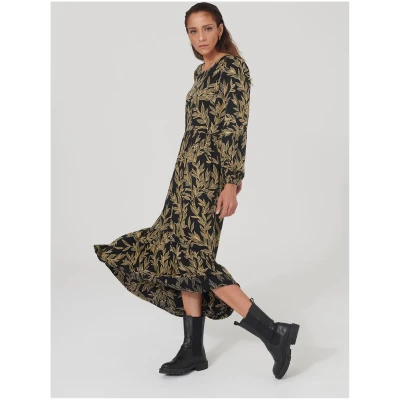 LOVJOI Damen vegan Kleid Audreyana Dark Garden