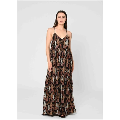 LOVJOI Damen vegan Maxikleid Tapajo Wild Cats