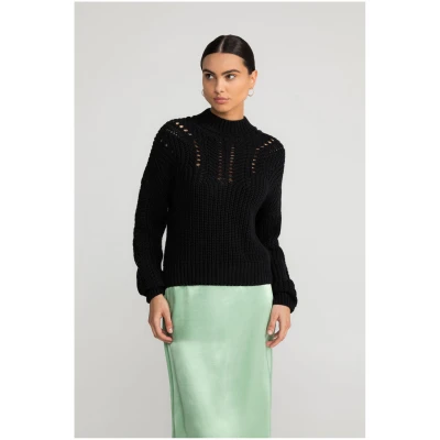 LOVJOI Damen vegan Pullover Aleika Schwarz