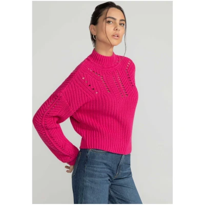 LOVJOI Damen vegan Pullover Aleika Vivid Pink