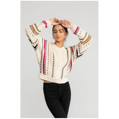 LOVJOI Damen vegan Pullover Eleah Misty Beige