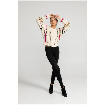 LOVJOI Damen vegan Pullover Eleah Misty Beige