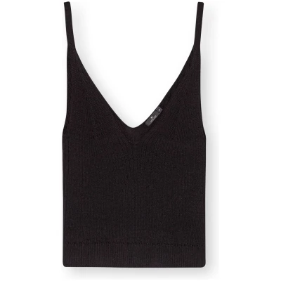 LOVJOI Damen vegan Top Gagat Schwarz