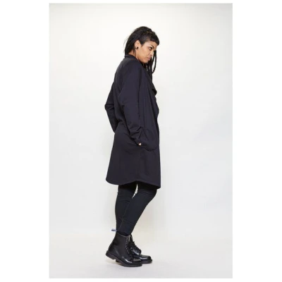 LUMEN organic Cardigan Mantel SWEAT schwarz