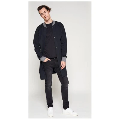 LUMEN organic Mantel SWEAT schwarz/grau