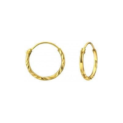 LUXAA Kleine Creolen Ohrringe facettiert- 925er Sterling Silber - Gold