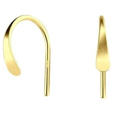 LUXAA Kleine Halbcreolen gestanzt - 925er Sterling Silber - Gold