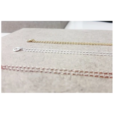 LUXAA Zarte Halskette aus 925er Sterling Silber - Gold dubliert