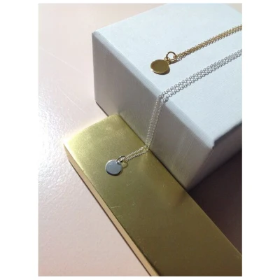 LUXAA Zarte Kette mit Anhänger aus 925er Sterling Silber - Gold