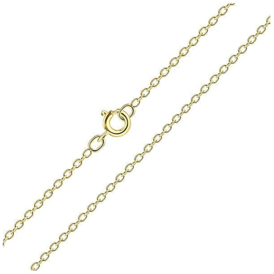 LUXAA Zarte Kette mit Anhänger aus 925er Sterling Silber - Gold