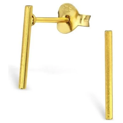 LUXAA Zarter Ohrstecker Stab aus 925er Sterling Silber - Gold