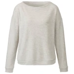 Langarm-Frotteeshirt aus reiner Bio-Schurwolle, stein melange 36