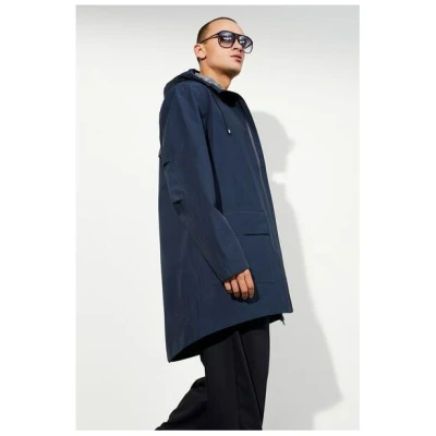 LangerChen Parka Regenjacke " Williston" länger in dunkleblau
