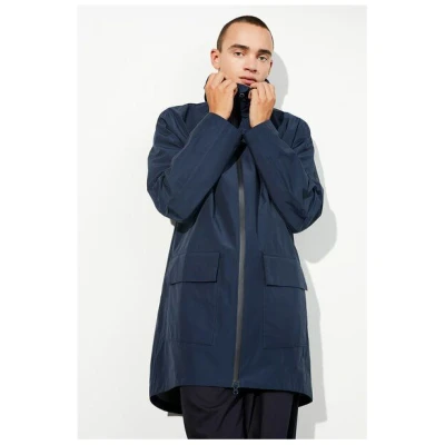 LangerChen Parka Regenjacke " Williston" länger in dunkleblau