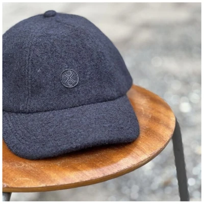 LangerChen Wool Cap "Everett" dunkelblau carbon