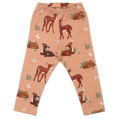 Leggings Bio-Baumwolle Rosa Baby Walkiddy - Nachhaltige, hautfreundliche und GOTS-zertifizierte Baby-Deers-Muster für umweltbewusste Eltern.