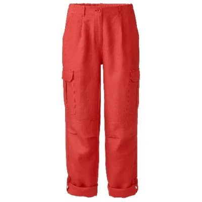 Leinenhose aus reinem Leinen, koralle 36
