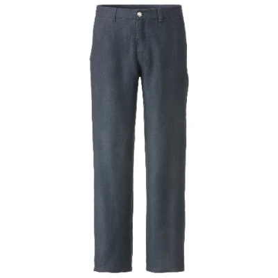 Leinenhose aus reinem Leinen, nachtblau 32/L33