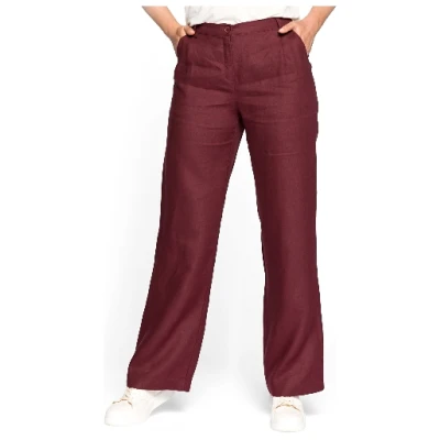 Leinenhose, granat 40