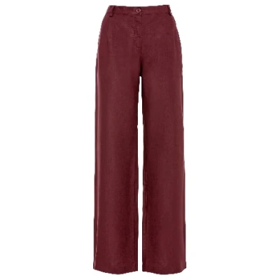 Leinenhose, granat 40