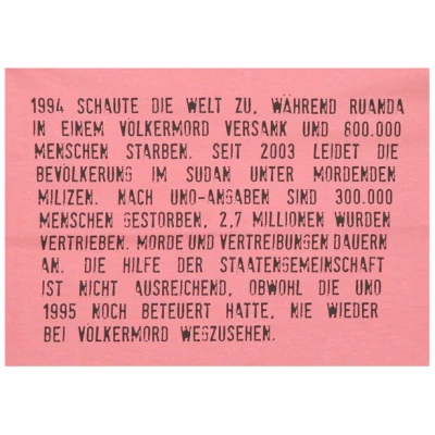 Lena Schokolade T-Shirt Kleid "Völkermord"