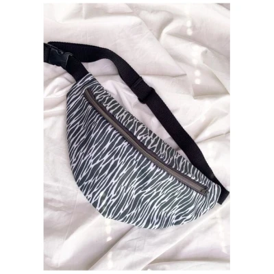 Lena Schokolade Zebra Stripes HipBag aus Bio-Baumwolle