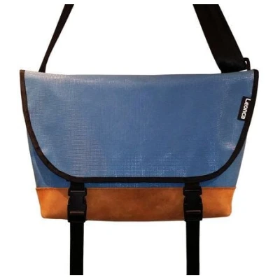 Leonca Messenger Bag aus Turnmatte & Lederboden oder Lederdeckel