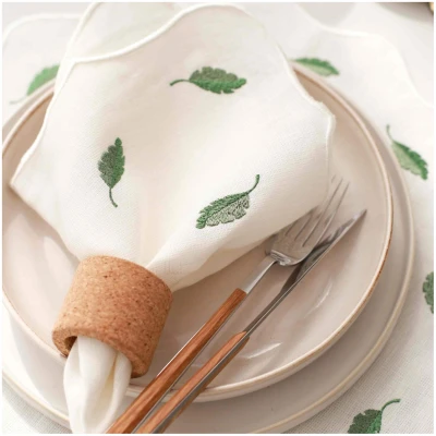 Linen Napkins Flora Embroidery (Set of 2)