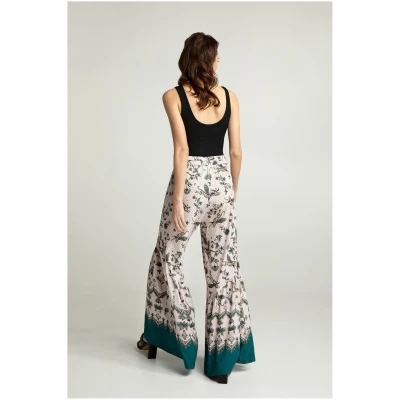 Lovjoi Damen vegan Culotte Hose Joaline Tropic Cheetah Hellrosa