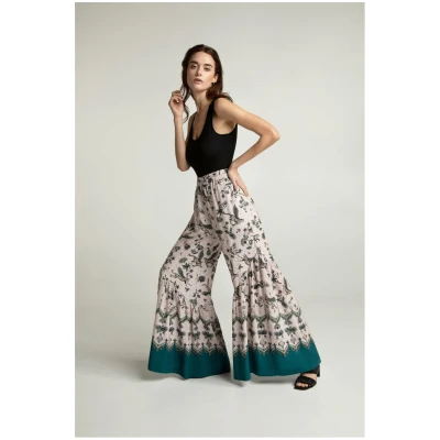 Lovjoi Damen vegan Culotte Hose Joaline Tropic Cheetah Hellrosa