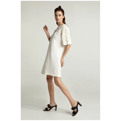 Lovjoi Damen vegan Dress Elouise White Birch