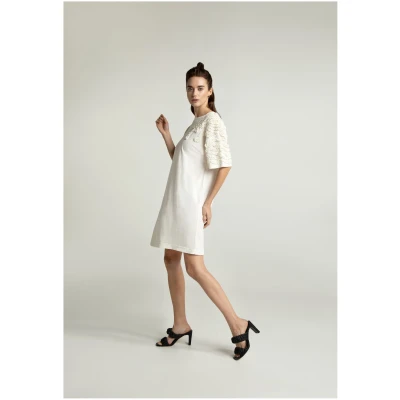 Lovjoi Damen vegan Dress Elouise White Birch