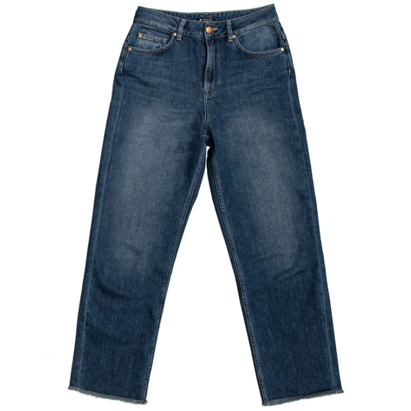 Lovjoi Damen vegan Straight Jeans Medlar Middark